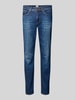 Brax Skinny fit jeans met lyocell, model 'Chris' Donkerblauw gemêleerd