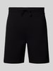 BOSS Regular Fit Sweatshorts mit Strukturmuster Black