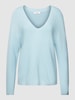 s.Oliver RED LABEL Gebreide pullover met V-hals, model 'Otto' Bleu
