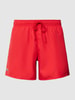 Lacoste Badehose mit Logo-Patch Modell 'Basic' Rot