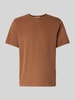 SELECTED HOMME Regular fit T-shirt van puur katoen, model 'CHRIS' Donkeroranje