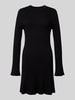 Only Ausgestelltes Strickkleid aus Viskose-Mix Modell 'MICHELLA' Black