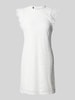 Pieces Kanten jurk met ronde hals, model 'OLLINE' Offwhite