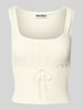 Review Tanktop mit Square-Neck-Ausschnitt Offwhite