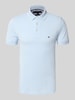 Tommy Hilfiger Slim Fit Poloshirt aus Baumwoll-Elasthan-Mix Hellblau