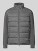 Christian Berg Men Steppjacke mit Stehkragen und Zweiwege-Reißverschluss Mittelgrau Melange
