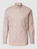 Selected Homme Vrijetijdsoverhemd met button-downkraag en effen design Lichtrood