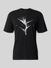 HUGO T-shirt o kroju relaxed fit z czystej bawełny model 'DARISE' Czarny
