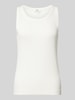 s.Oliver RED LABEL Regular Fit Tank Top aus Baumwoll-Mix Weiss