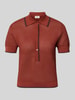 DRYKORN Gebreid shirt met polokraag en knoopsluiting model 'MEROPE' Roestrood