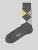 Burlington Socken mit Label-Detail Modell 'KING' Mittelgrau