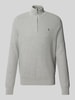 Polo Ralph Lauren Strickpullover mit Label-Stitching Hellgrau