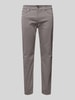 BOSS Slim Fit Stoffhose mit Stretch-Anteil Modell 'Delaware' Dunkelgrau