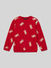Blue Seven Sweatshirt met ribboorden Rood