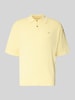 BLKVIS Regular Fit Strick-Poloshirt mit Label-Stitching Hellgelb
