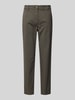 Vero Moda Tapered leg chino met knoop in hoornlook, model 'CHRISTY' Olijfgroen