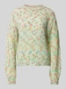 Rich & Royal Gebreide pullover met ronde hals Lichtgroen