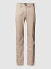 MCNEAL Slim Fit Stoffhose mit Strukturmuster Beige