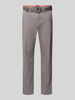 MCNEAL Slim Fit Chino mit Gürtel Flanell Melange