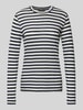 Windsor Longsleeve mit geripptem Rundhalsausschnitt Marine