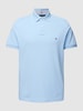 Tommy Hilfiger Poloshirt mit Label-Stitching Hellblau