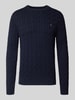 Tommy Hilfiger Regular fit gebreide pullover van zuiver katoen Marineblauw