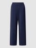 Lanius Relaxed fit stoffen broek met elastische band Donkerblauw