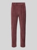 Zuitable Slim Fit Hose aus Baumwoll-Mix in Cord-Optik Modell 'Cliffer' Bordeaux