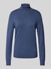 Jake*s Casual Strickpullover mit Rollkragen Rauchblau