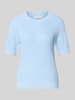 Selected Regular Fit Strickpullover aus Viskose-Baumwoll-Mix Modell 'ELINNA' Hellblau