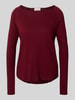 American Vintage Longsleeve mit U-Boot-Ausschnitt Modell 'SONOMA' Bordeaux