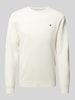 Gant Strickpullover aus Wolle mit Rundhalsausschnitt Offwhite