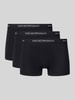 Emporio Armani Trunks im 3er-Pack mit Logo-Bund Black