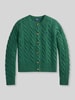 Polo Ralph Lauren kardigan rozpinany w kroju regular fit z wełny z domieszką kaszmiru Ciemnożółty