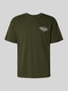 Jack & Jones T-Shirt mit Label-Print Modell 'MAKOTO' Dunkelgruen