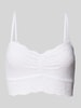 Snocks Bustier mit Spitze und verstellbaren Trägern Weiss