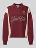 PROHIBITED Gebreide pullover met polokraag en labelpatch Bordeaux