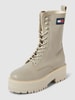 Tommy Jeans Schnürboots aus Leder mit Plateausohle Beige