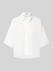 Drykorn Relaxed fit linnen blouse met extra brede schouders Wit