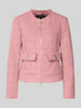 WHITE LABEL Blazer in Bouclé-Optik mit Rundhalsausschnitt Rosa