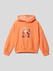 s.Oliver RED LABEL Hoodie mit Motiv-Print Orange