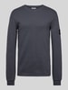 Calvin Klein Jeans Longsleeve mit Label-Patch Anthrazit