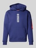 Alpha Industries Hoodie met labelprint Paars