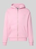 REVIEW Regular Fit Sweatjacke mit Logo-Applikation Rosa
