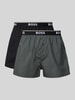 BOSS Regular fit boxershort van puur katoen in een set van 2 stuks Rietgroen