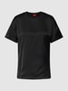 HUGO Blusenshirt mit Strukturmuster Modell 'Smart' Schwarz