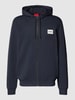 HUGO Sweatjacke mit Label-Patch Modell 'Daple' Marineblau
