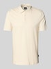 BOSS Koszulka polo o kroju slim fit z detalem z logo model ‘Press’ Piaskowy
