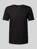 BOSS T-Shirt mit geripptem Rundhalsausschnitt Modell 'Tessler' Black