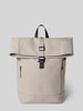 GASTON LUGA Rucksack mit Label-Detail Modell 'RULLEN' Taupe